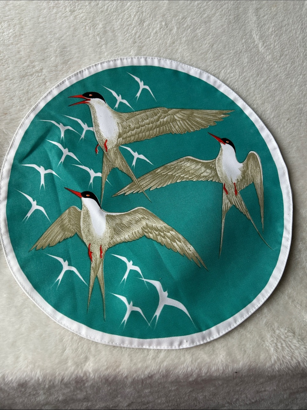 Bagshaw of St. Lucia high quality linen placemat vintage